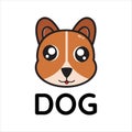 cute dog head mascot Royalty Free Stock Photo