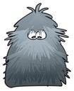 Shaggy grey hairy mascot