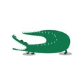 Cute wiild crocodile cartoon illustration Royalty Free Stock Photo