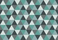Elegant triangular seamless pattern.Low poly geometric background. Green and gray colors. Royalty Free Stock Photo