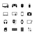 Electronic Devices icons, Set of gadget symbol, Simple flat design for application, UI, websites and decoration Royalty Free Stock Photo