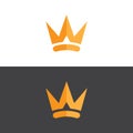 Elegant crown logo in gold vector image Royalty Free Stock Photo