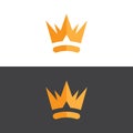 Elegant crown logo in gold vector image Royalty Free Stock Photo