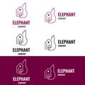 Elephant company logo EPS Vector file Royalty Free Stock Photo