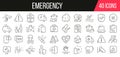 Emergency line icons collection. Set of simple icons. Vector illustration Royalty Free Stock Photo