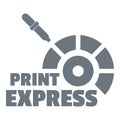 Print express logo, simple style