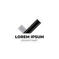 Film production logo template black and white