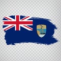 Flag Saint Helena island from brush strokes. Flag Saint Helena island on transparent background