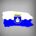 Flag of Zadar County brush strokes. Flag Zadar County of Croatia on transparent background