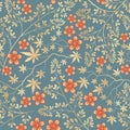 Floral seamless pattern. Flower decorative tile background.