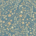 Floral seamless pattern. Flower decorative tile background in orient style.