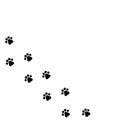 Print of footprints of an animal. Vector trail icon from pawprint cat or dog. Symbol of a walk with a pet. Stock Photo Royalty Free Stock Photo