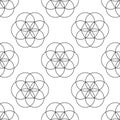 Geometric circural ornament seamless pattern Royalty Free Stock Photo