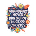 Funny vector lettering quote about grandmother