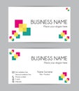 Print graphic business card design. Front and back.