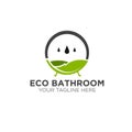 Green eco natural bathroom logo designs modern
