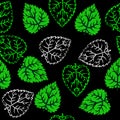 print green happy leaf nature Seamless pattern