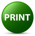 Print green round button Royalty Free Stock Photo