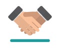 Handshake flat icon ilustration vector