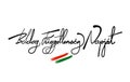 Happy Independence day Of Hungary In the Hungarian language.