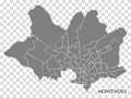 High Quality map of Montevideo is a capital of Uruguay, with borders of the regions. Map of Montevideo for your web site design, a