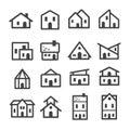 Home icon set Royalty Free Stock Photo