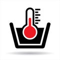 hot water temperature icon Royalty Free Stock Photo