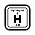 hydrogen periodic table element Royalty Free Stock Photo