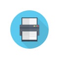 Print vector flat color icon Royalty Free Stock Photo