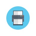 Print vector flat color icon Royalty Free Stock Photo