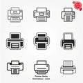 Print icon set