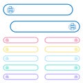 Print icons in rounded color menu buttons