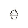 Kon cup cake, Bakery Labe Royalty Free Stock Photo