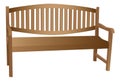 Illustrated wooden bench