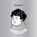 Print this illustration to express Jealous. It can be used as emoticons and emojis