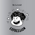 Print this illustration to express In Loved. It can be used as emoticons and emojis