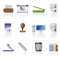 Print industry icon set Royalty Free Stock Photo