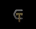 letter C and T, CT, TC, overlapping interlock logo