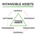 intangible assets types graph or diagram Royalty Free Stock Photo