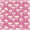 Print for kerchief, bandana, scarf, handkerchief, shawl, neck scarf. Squared pattern with ornament for fabric, textile