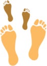 Small and large human footprints