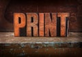 Print - Letterpress Letters Royalty Free Stock Photo