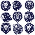 Lion Logo Set Premium Collection Vector Design Illustration Package