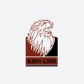 Logo of the lion king`s head Royalty Free Stock Photo