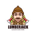 Lumber Jack Cartoon Creatives Logo Mascot