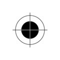 Print marker or Crosshair sign icon. Target aim symbol. Vector Black flat icons on white background