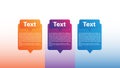 Message label orange tone purple and blue tone icon label symbol