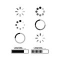 Modern loading vector icons, great design for any purposes. Royalty Free Stock Photo