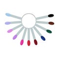 nail polish palette silhouette vector isolated icon