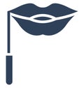 Lips mask Vector icon which can be easily modified or edit Royalty Free Stock Photo